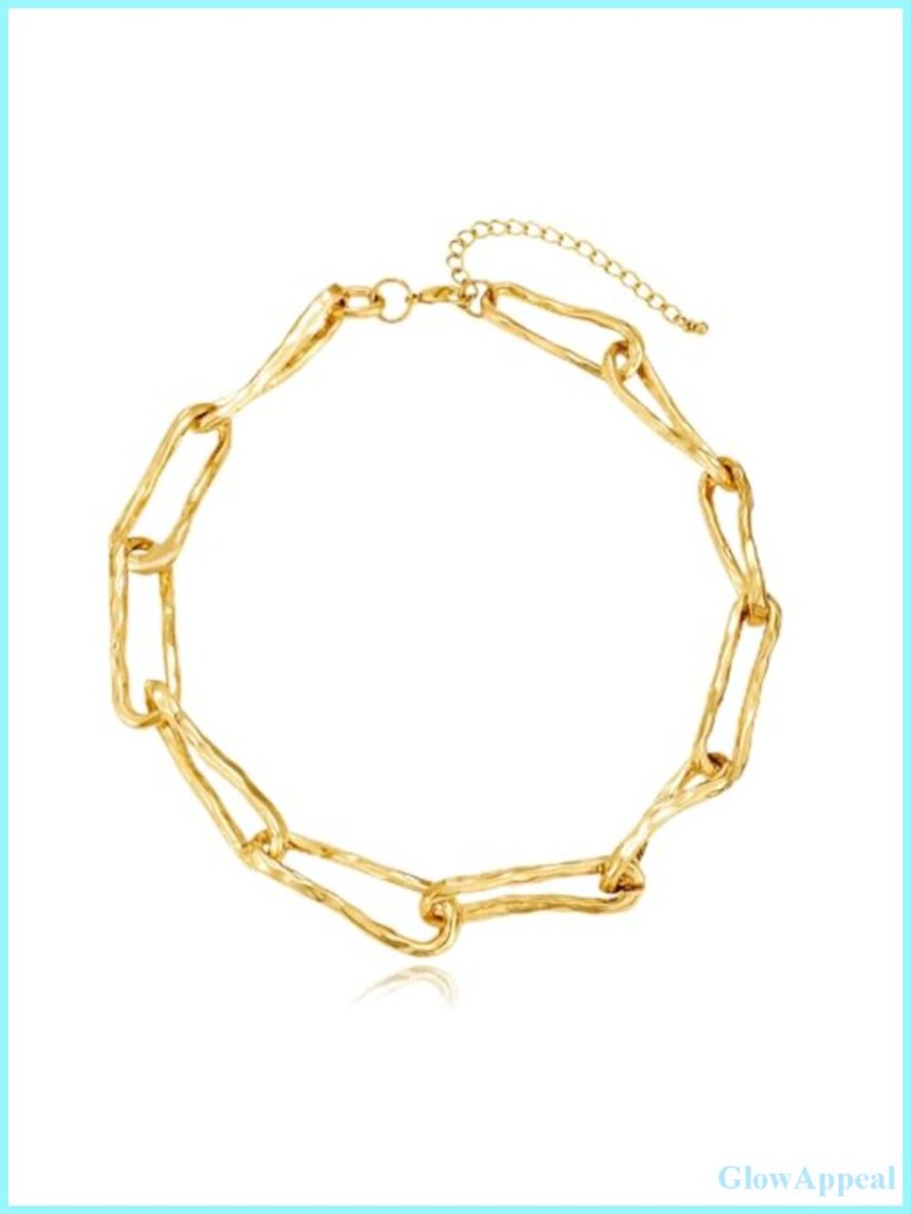 14K Gold Plated Paperclip Chain Choker Necklace